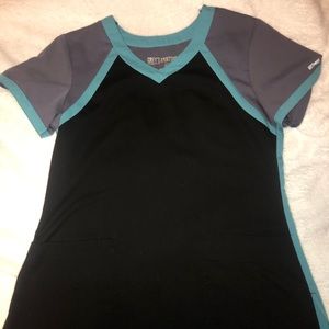 Grey’s Anatomy blue and black scrub top